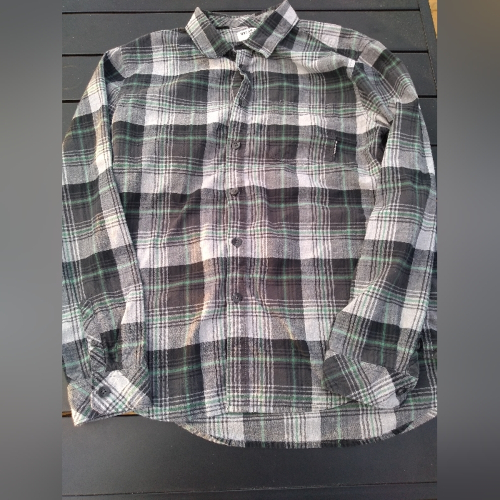 Men's Billabong Coastline Flannel Button Up Shirt, Size Large,
